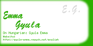 emma gyula business card